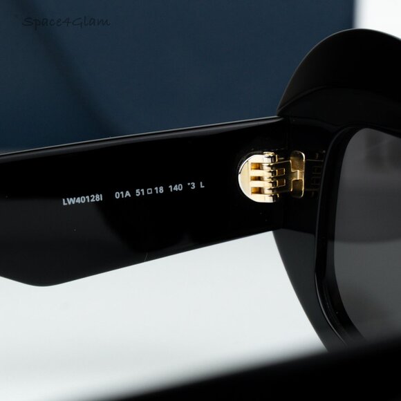 Loewe Women Sunglasses Black Grey Cat Eye LW40128I ANAGRAM 01A NEW AUTHENTIC main image 7